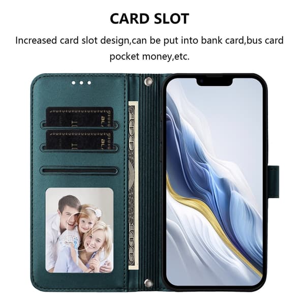 OnePlus 15 5G Plånboksfodral Konstläder - Grön Grön