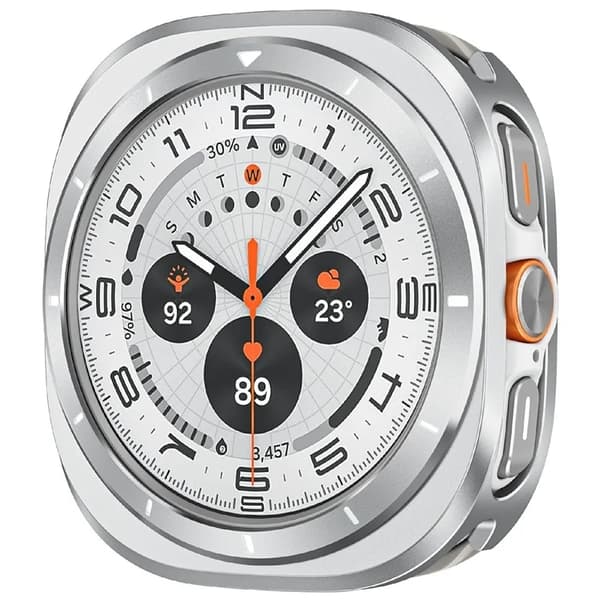 Mobilskal till Galaxy Watch Ultra (47mm) Bumper - Silver/Vit Silver