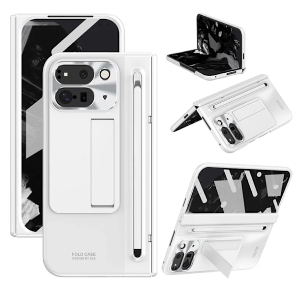 Mobilskal till Google Pixel 10 Pro Fold Kickstand Hinge PC - Vit Vit