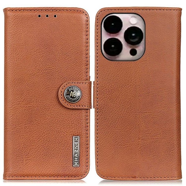 KHAZNEH iPhone 14 Pro Max Plånboksfodral Retro - Brun