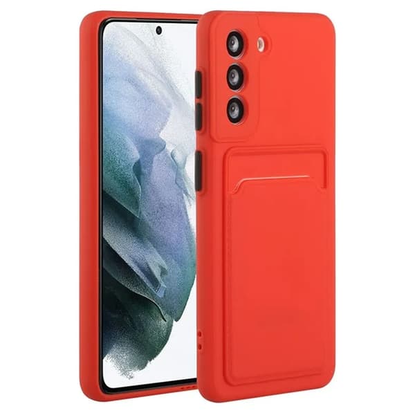 Galaxy S23 Plus -puhelinkotelo korttitaskulla TPU - Punainen Röd