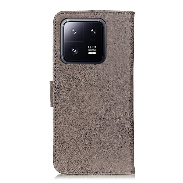 KHAZNEH Xiaomi Mi 11 Ultra Plånboksfodral Cowhide - Grå Gr