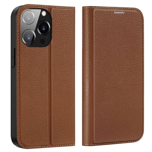 Dux Ducis iPhone 14 Pro Plånboksfodral Skin X2 - Brun Brun