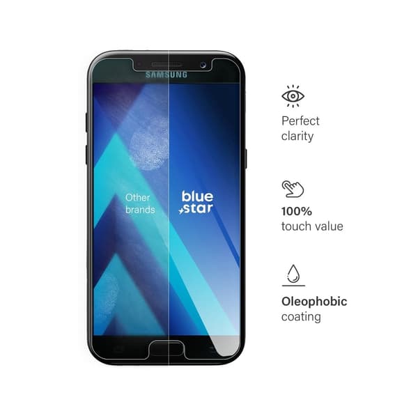 Blue Star hærdet glas skærmbeskytter til Samsung A5 2017