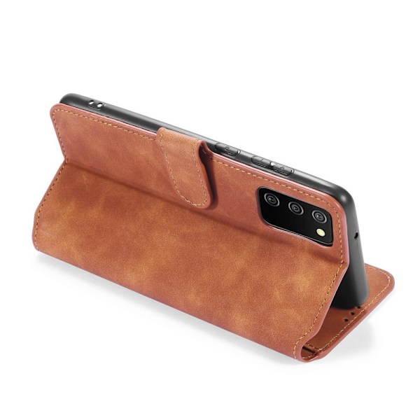 DG.MING Retro Plånboksfodral Samsung Galaxy A02s - Brun Brun