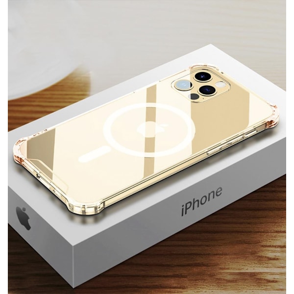 ShockProof Magsafe -kuori iPhone 13 Pro Max - läpinäkyvä Transparent