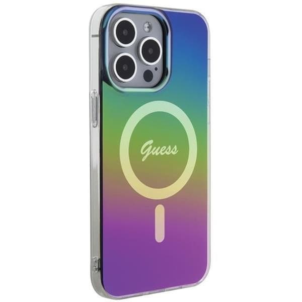 Guess iPhone 15 Pro -puhelinkuori Magsafe IML Iridescent - Musta Black