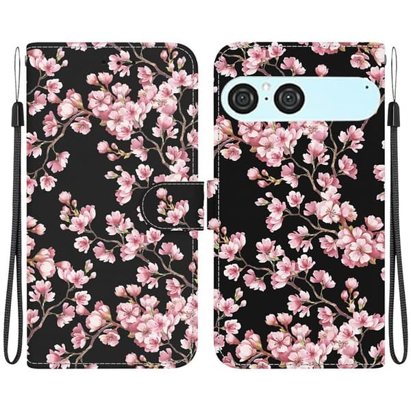 Sony Xperia 10 VII Konstläder Plånboksfodral Pattern Printing - Blossom Lila