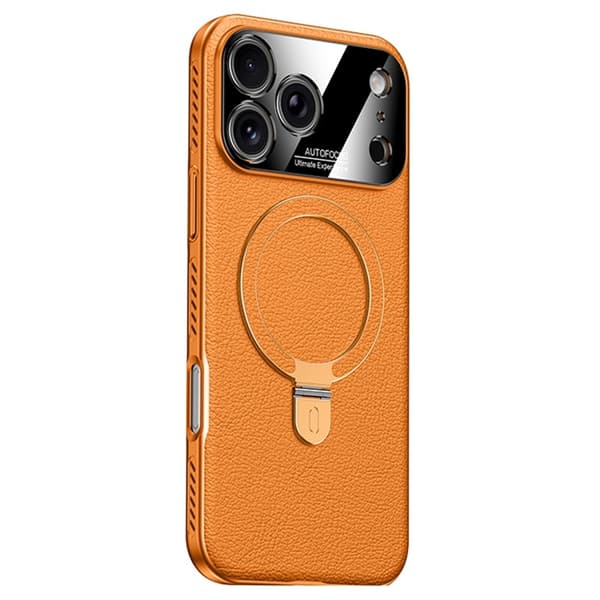 Mobilskal till iPhone 17 Pro MagSafe Kickstand Electroplated Cooling - Orange Orange