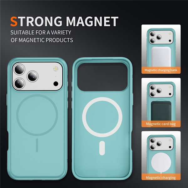 Mobilskal till iPhone 17 Pro MagSafe PC + TPU Shockproof - Blå Blå