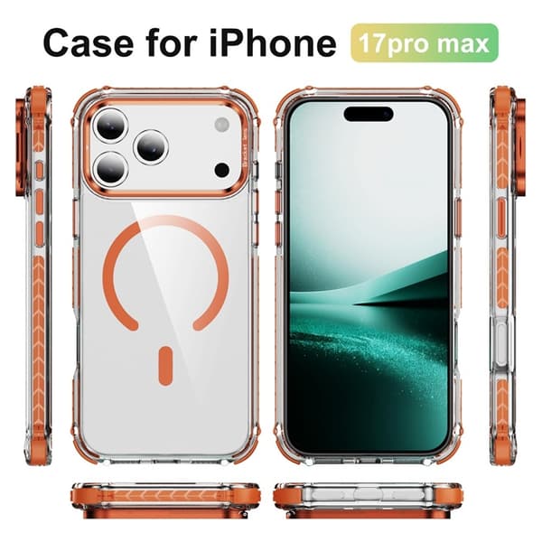 Mobilskal till iPhone 17 Pro Max MagSafe Kickstand - Orange Orange