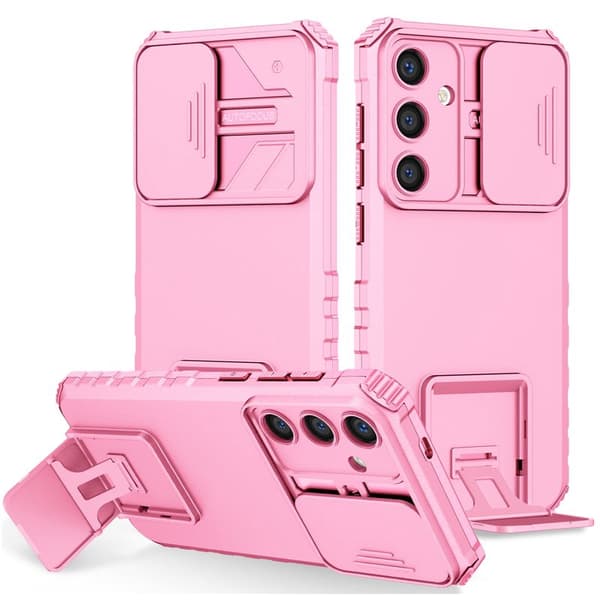 Mobilskal för Samsung Galaxy S26 Plus Kamera Skydd PC + TPU - Rosa