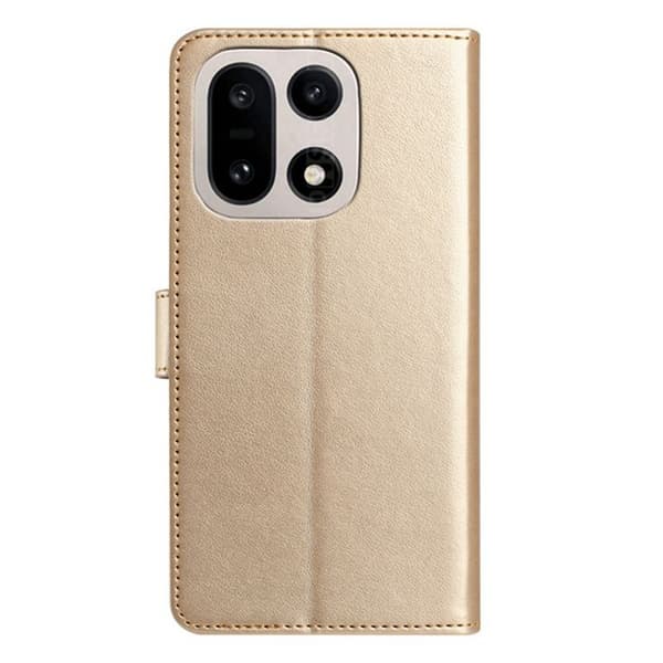 OnePlus 15 5G Plånboksfodral Folio Flip Konstläder Guld