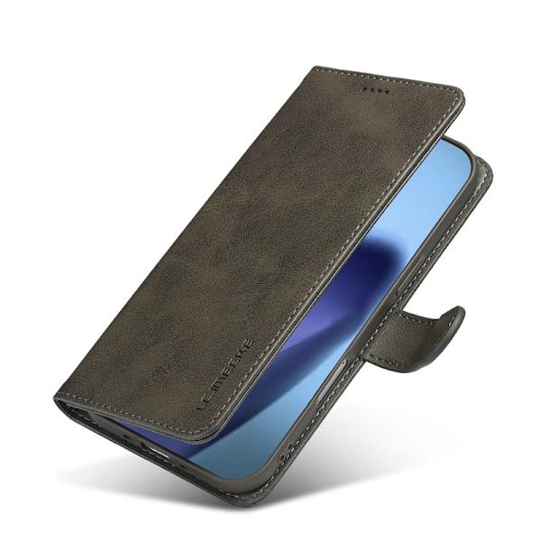 LC.IMEEKE iPhone Air Plånboksfodral Konstläder - Grå