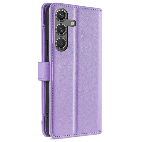 Galaxy S24 Konstläder Plånboksfodral med 2 Rem - Lila Lila