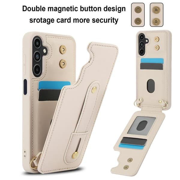 Mobilskal för Samsung Galaxy S26 Kickstand Kortfack TPU - Beige