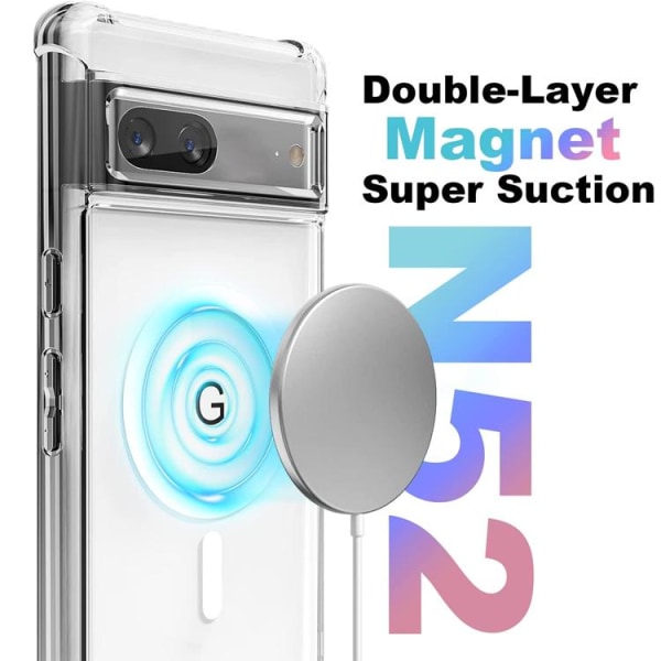 Google Pixel 7 mobilcover Magsafe Slim Fit - gennemsigtig