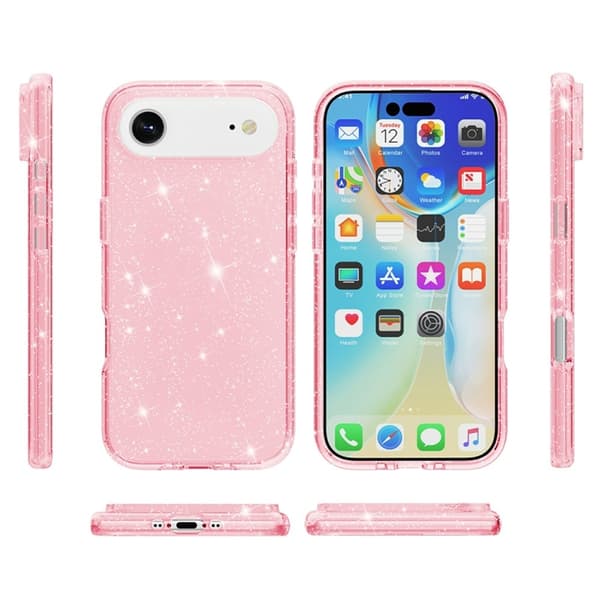 Mobilskal till iPhone Air Glittrande Puderglitter - Rosa Rosa