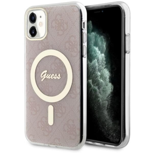 Guess iPhone 11 Mobilskal MagSafe 4G - Pinkki Rosa