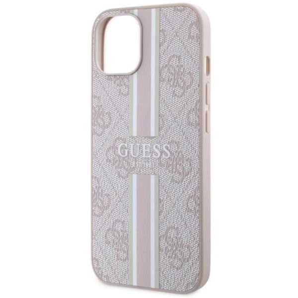 Guess iPhone 14 Mobilskal MagSafe Printed Stripes - Rosa