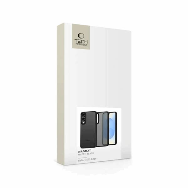 Tech-Protect Telefontaske til Galaxy S25 Edge Magmat - Matt Sort Svart