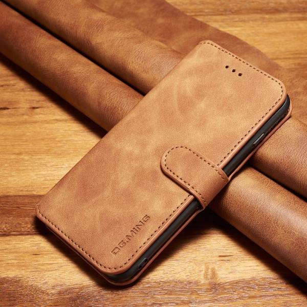 DG.MING Retro Style Plånboksfodral Konstläder iPhone 6s Plus - Brun