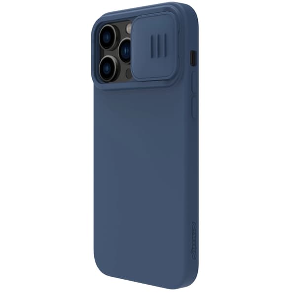 Nillkin Telefontaske til iPhone 14 Pro Max CamShield Silkeagtig Silikone - Blå Blå