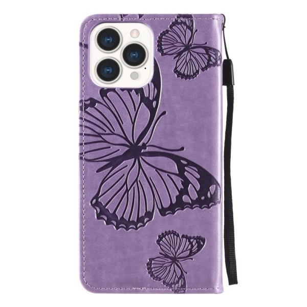 Butterflies Wallet Case iPhone 13 Pro Max - Lilla