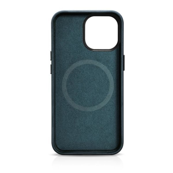 iCarer iPhone 14 Pro Skal Magsafe Äkta Läder Oil Wax - Mörkblå