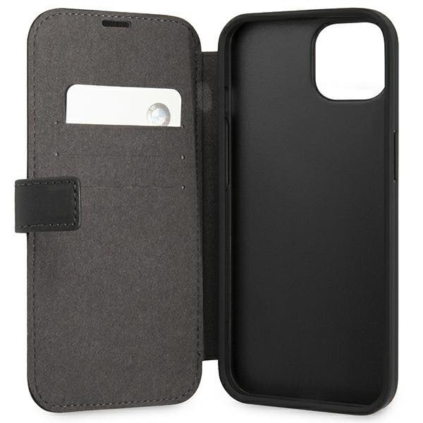 BMW Signature Äkta Läder Fodral iPhone 13 mini - Svart Svart