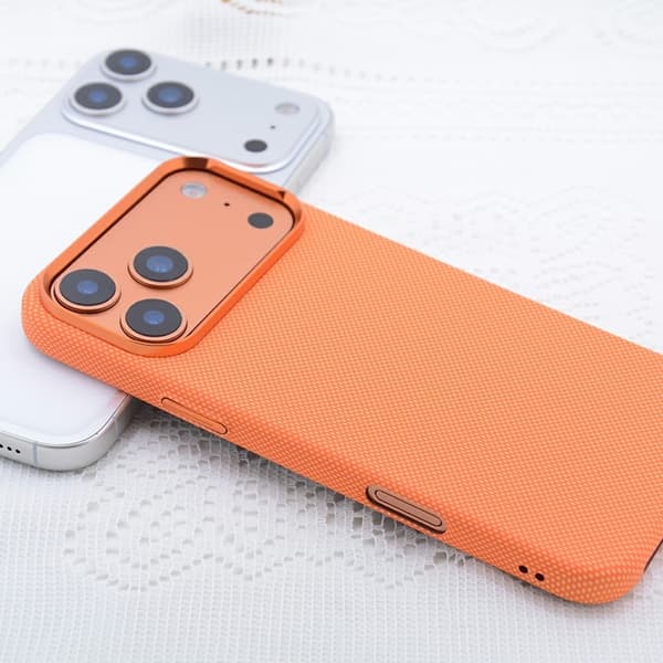 Mobilskal till iPhone 17 Pro Max Magsafe Carbon Fiber Orange