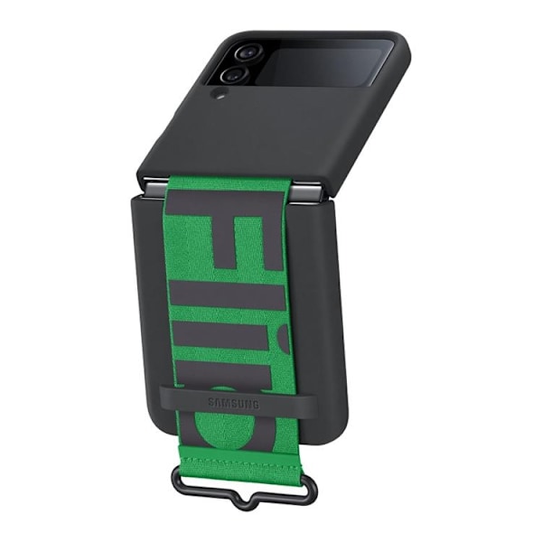 Samsung Galaxy Z Flip 4 Skal Strap Silicone Hanger - Svart