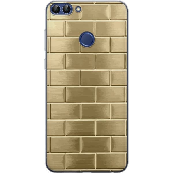 Mobiltelefon etui til Huawei P smart med gyldne mursten
