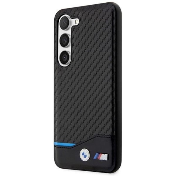 BMW Galaxy S23 Plus Skal Läder Carbon - Svart Svart