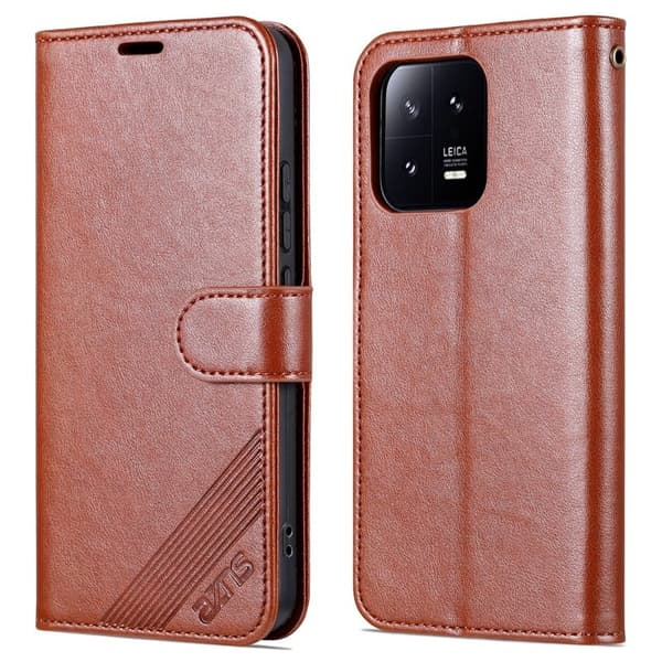 AZNS Xiaomi 13 Pro 5G Plånboksfodral Flip Konstläder - Brun