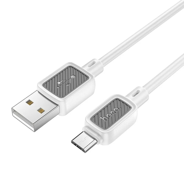Hoco USB-A Till Micro-USB Kabel 1m - Vit Vit