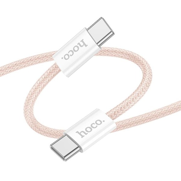 Hoco USB-C till USB-C kabel 1m 60W X104 3A - Rosa