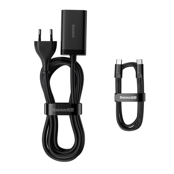 Baseus Väggladdare 2x USB-C/2x USB-A GaN3 65W - Svart