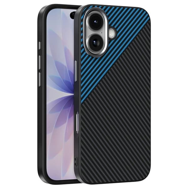 ABEEL Mobilskal till iPhone 17 MagSafe Carbon Fiber - Blå Blå