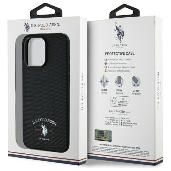 US Polo Mobilskal till iPhone 15 Pro Max Printed DH Logo - Svart