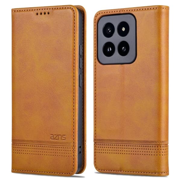 AZNS Xiaomi 14 Pro Plånboksfodral Magnetisk - Konstläder - Brun