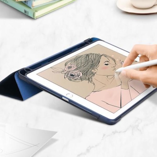 iPad 9.7 (2017/2018/Air/Air2) Fodral Tri-fold - Blå