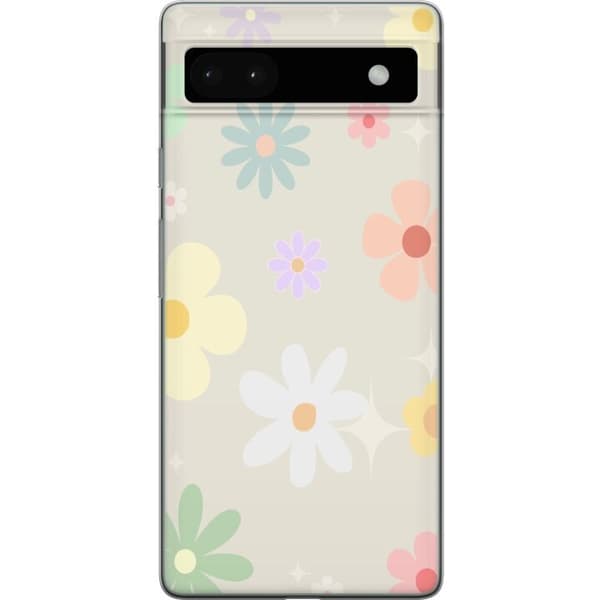Mobiltelefonetui til Google Pixel 6a med fejdende blomster