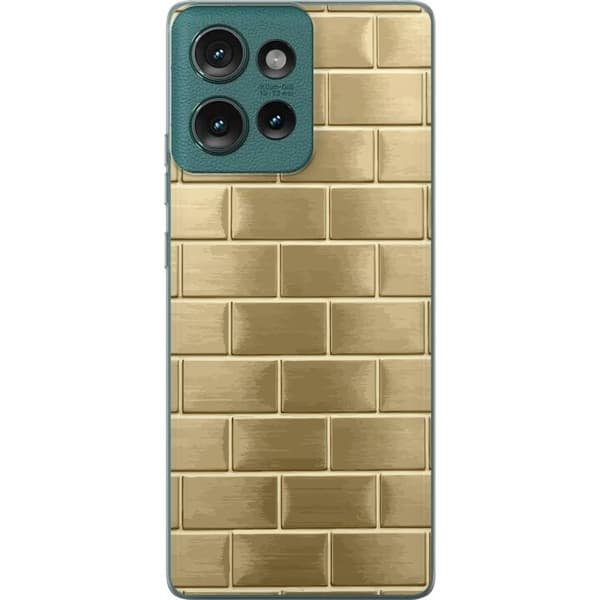 Telefontaske til Motorola Edge 50 med Golden Bricks