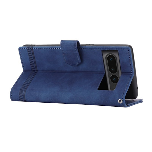 DIERFENG DF-03 Plånboksfodral för Google Pixel 7 Pro - Konstläder - Blå