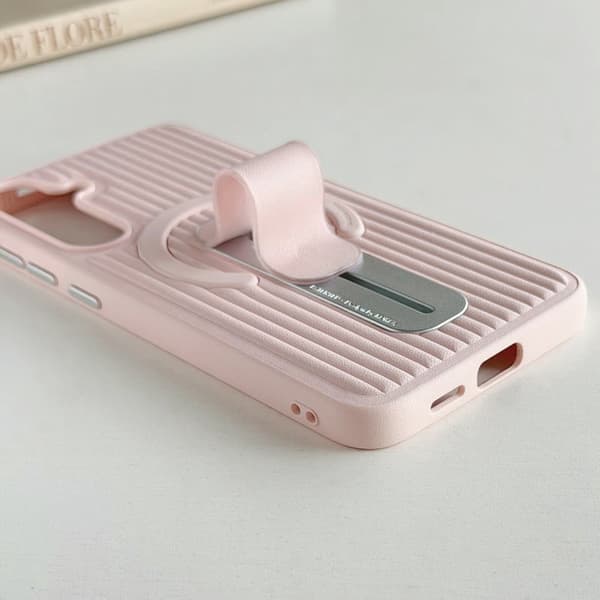 Mobilskal för Samsung Galaxy S26 Plus Magnetiskt Kickstand PU + PC - Mörkblå
