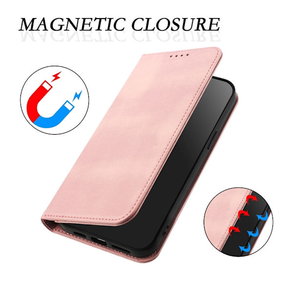 OnePlus 15 Plånboksfodral Retro RFID-Skydd Konstläder Rosa
