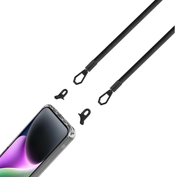 Celly iPhone 15 Mobilskal Plus Lacet - Svart Svart