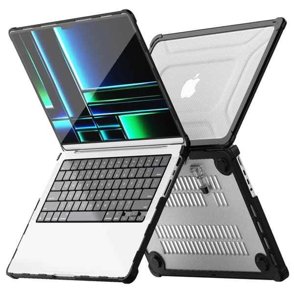 Tech-Protect Macbook Pro 14" Cover Smartshell - Sort/Klar Transparent
