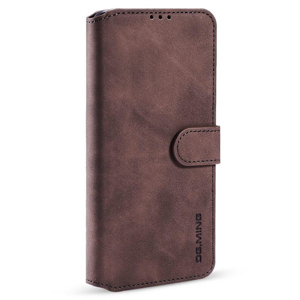 Dgming Retro Wallet Case til Samsung Galaxy A03s - Kaffe